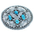 Turquoise Navajo Sterling Silver Eagle Belt Buckle RX115750